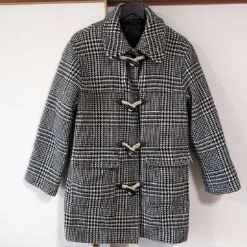 아츠키 오오니시 체크 무늬 더플 코트