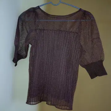 NATURAL BEAUTY 시스루 T셔츠 브라운