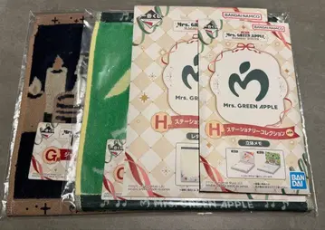 미세스 그린애플 제일복권 타월 2장 레터 세트 입체 메모