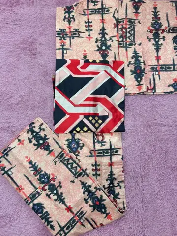 메이센 앤티크 기모노 기하학 패턴