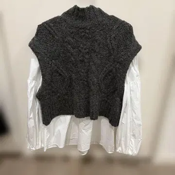 미라 오웬 다크 그레이 케이블 짜임