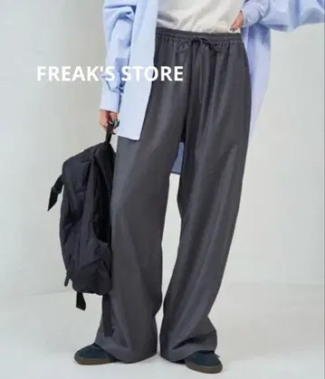 프릭스스토어 폴리 레이온 이지 와이드 슬랙스 팬츠 M