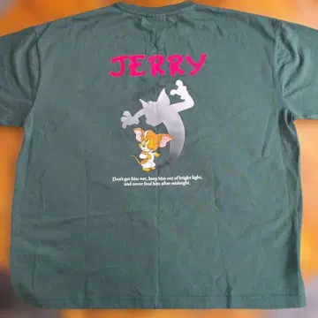 톰과 제리 반팔 T셔츠 다크 그린