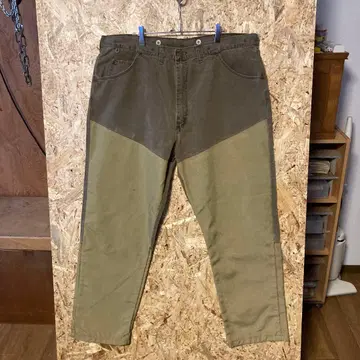 랭글러 덕&나일론 더블니 USA 페이드 빈티지 초와이드