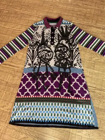 알베로베로 유니크 디자인 니트 원피스 긴팔