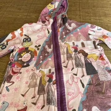 알베로베로 캐릭터 패턴 풀 집업 후드티 M