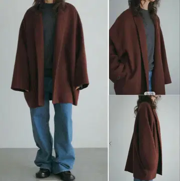 ETRE TOKYO 울 리버 코쿤 코트