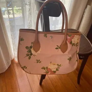 PINK HOUSE 장미와 리본 무늬 토트백 더스티 핑크 일본제