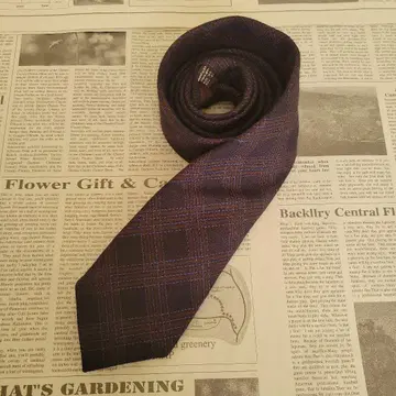 UNITED ARROWS 넥타이 네이비/브라운 체크