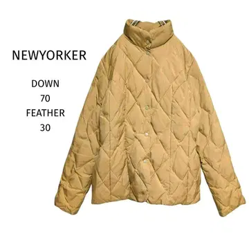뉴요커/다운 자켓 퀼팅 리버서블 사양 베이지 M