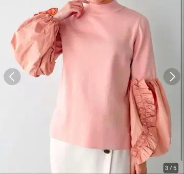 lounie 벌룬 슬리브 하이넥 니트