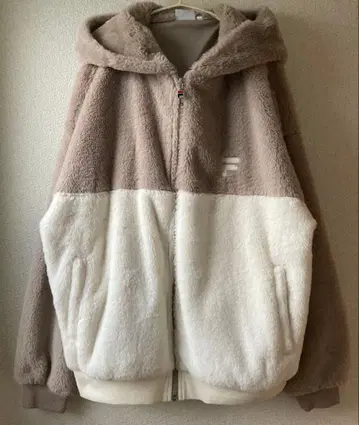 [ FILA ] 휠라 여성용 인조 모피 지퍼 자켓 M