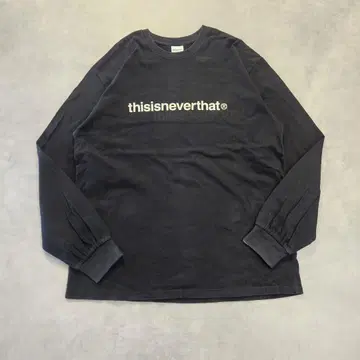 디스이즈네버댓 네버자 롱T 구제 의류 로고 프린트 L 블랙 16235