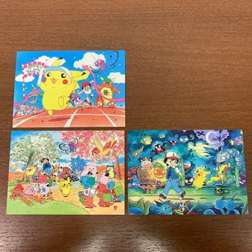 포켓몬스터 피카츄 출시 기념 아트 카드 엽서 3장