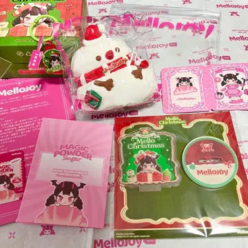 Mellojoy 스퀴즈 크리스마스 스노우 베이비 아크링 키링 스탬프 포함