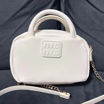 nicnic 로고 마이크로 미니 보스턴 백