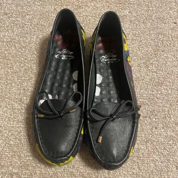 Carlisimo 플랫슈즈 블랙 꽃무늬