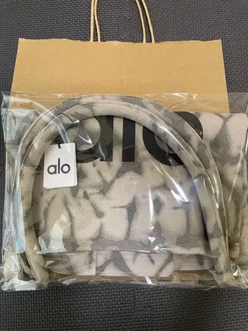 Alo Yoga 그레이 타이다이 토트백