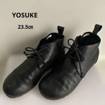 YOSUKE JAPAN 블랙 가죽 23.5cm