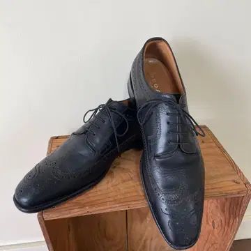 REGAL 블랙 윙 칩 신발 26. 새상품급