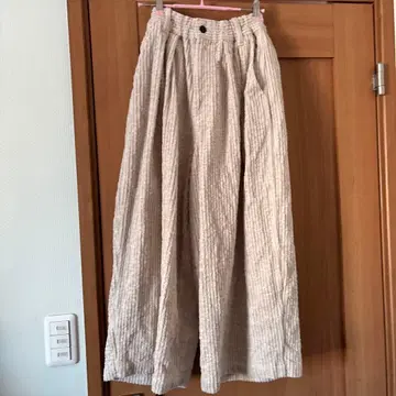 HARVESTY 코튼 스트라이프 와이드 팬츠 사이즈 0