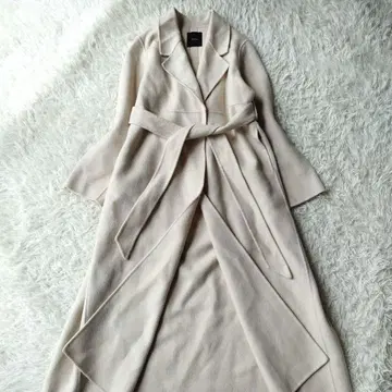 24AW 새상품급 아뉴앙스 리버 롱 코트 벨트 맥시 아이보리 F