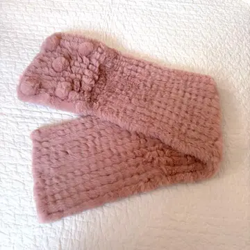 핑크하우스 폼폼이 귀여운 복슬복슬 머플러 핑크 시착만 한 상품