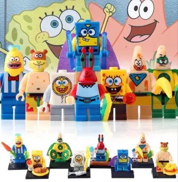 새상품 LEGO 레고 호환 스펀지밥 미니 피규어 인형 세트