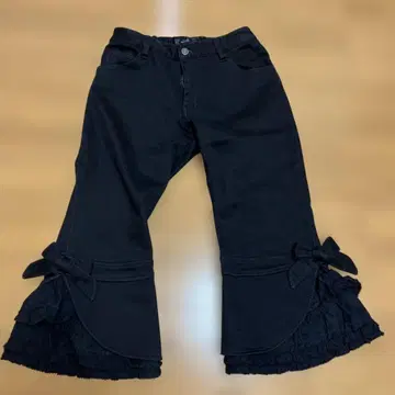 핑크하우스 데님 프릴 팬츠