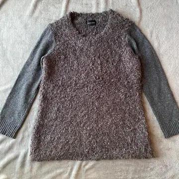 NOMBRE IMPAIR 울 혼방 그레이 니트