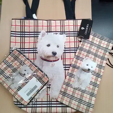 [, 말티즈] 강아지 디자인 토트백과 복조리, 잡화 6종 세트