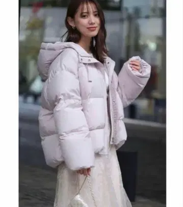 마이 스트라다 미들 다운 코트 38 핑크 베이지 아우터