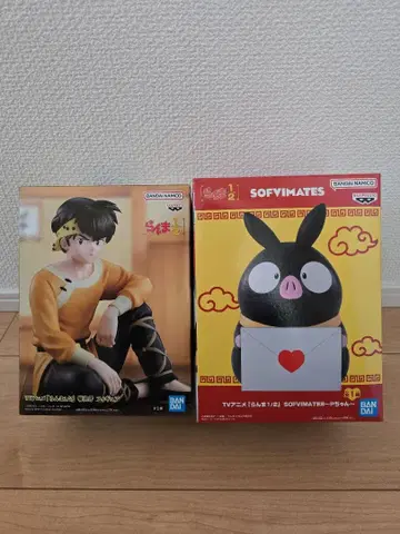 란마 1/2 료가 & P짱 피규어 2세트