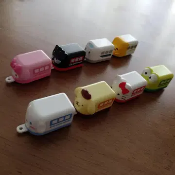 산리오 동물 캐릭터 미니 버스형 피규어 8개 세트