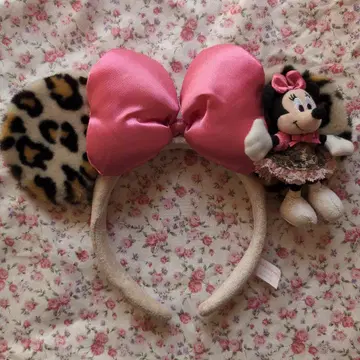 초 레어템 미니 마우스 레오파드 무늬 머리띠