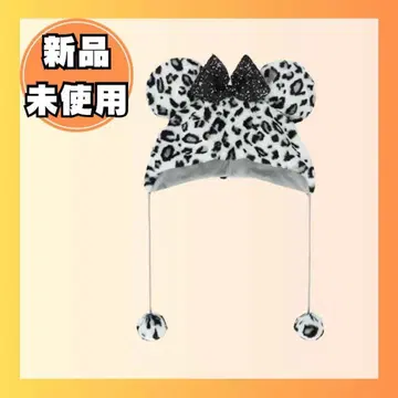 [ 미사용 새상품 ] 디즈니 미니 팬캡 표범 무늬 화이트