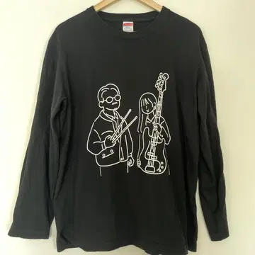 하마스카 방송부 롱 T 블랙 L 사이즈