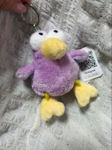 대만 한정품 택 포함 새상품! 니키 벌새 키링 보라색 복슬복슬