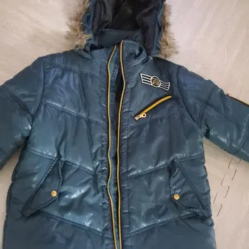 퍼 달린 후드 다크 그린 점퍼