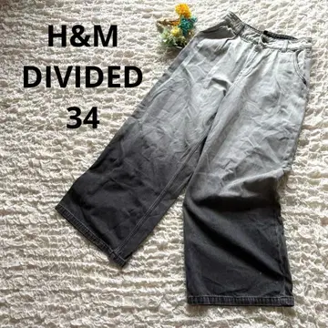 에이치앤엠 그라데이션 와이드 데님 팬츠 그레이 / 블랙 34 인기