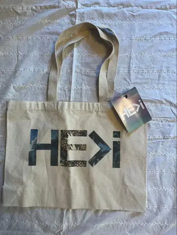 HEI 로고 토트백 베이지