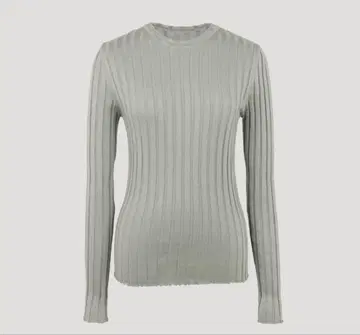 코튼 캐시미어 리브 니트 moss gray