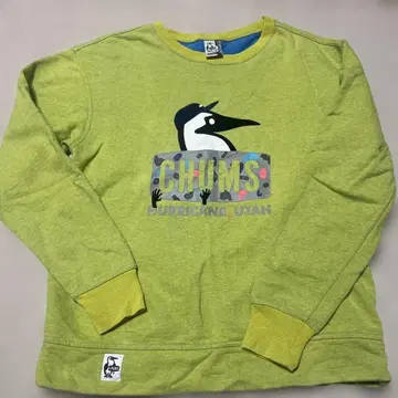 CHUMS 프린트 옐로우 그린 맨투맨 S 사이즈 트레이닝복