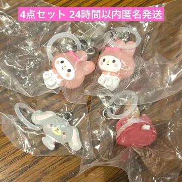 산리오  마크 액세서리 마이멜로디 시로 우사 마론 크림 4점