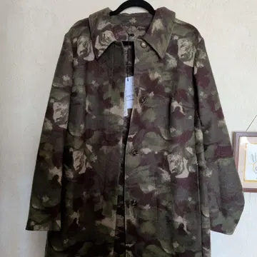 맥스앤코 카모 패턴 울 혼방 밀리터리 자켓