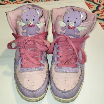 SWIMMER 곰 디자인 보라색과 핑크 스니커즈