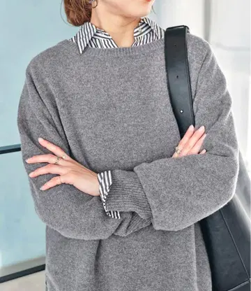 Spick and Span 울 캐시미어 루즈 풀오버