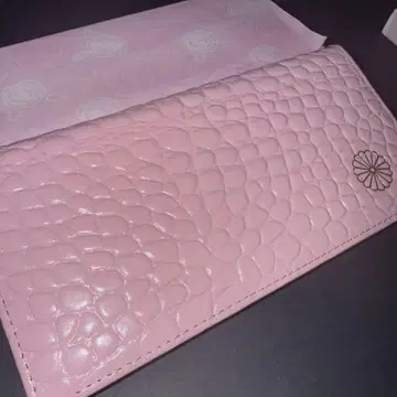 [ 구하기 어려움 ] 황궁 크로커다일 패턴 장지갑 핑크