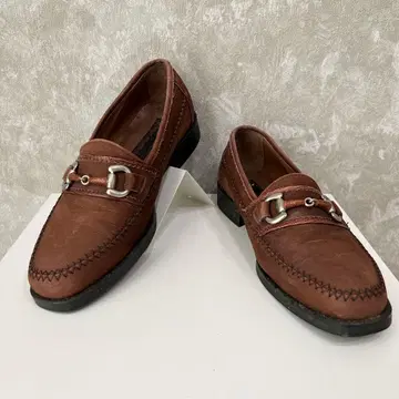 브라운 가죽 로퍼 Roberta di Camerino 24.5cm