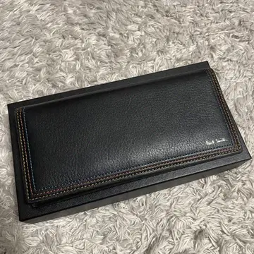 폴스미스 장지갑 멀티 스트라이프 가죽 로고 각인